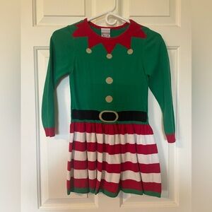 Well Worn Green and Red Elf Sweater Dress